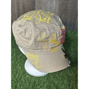Leader Women's Fashion Hat Tan Yellow‎ Embroidered Design One Size